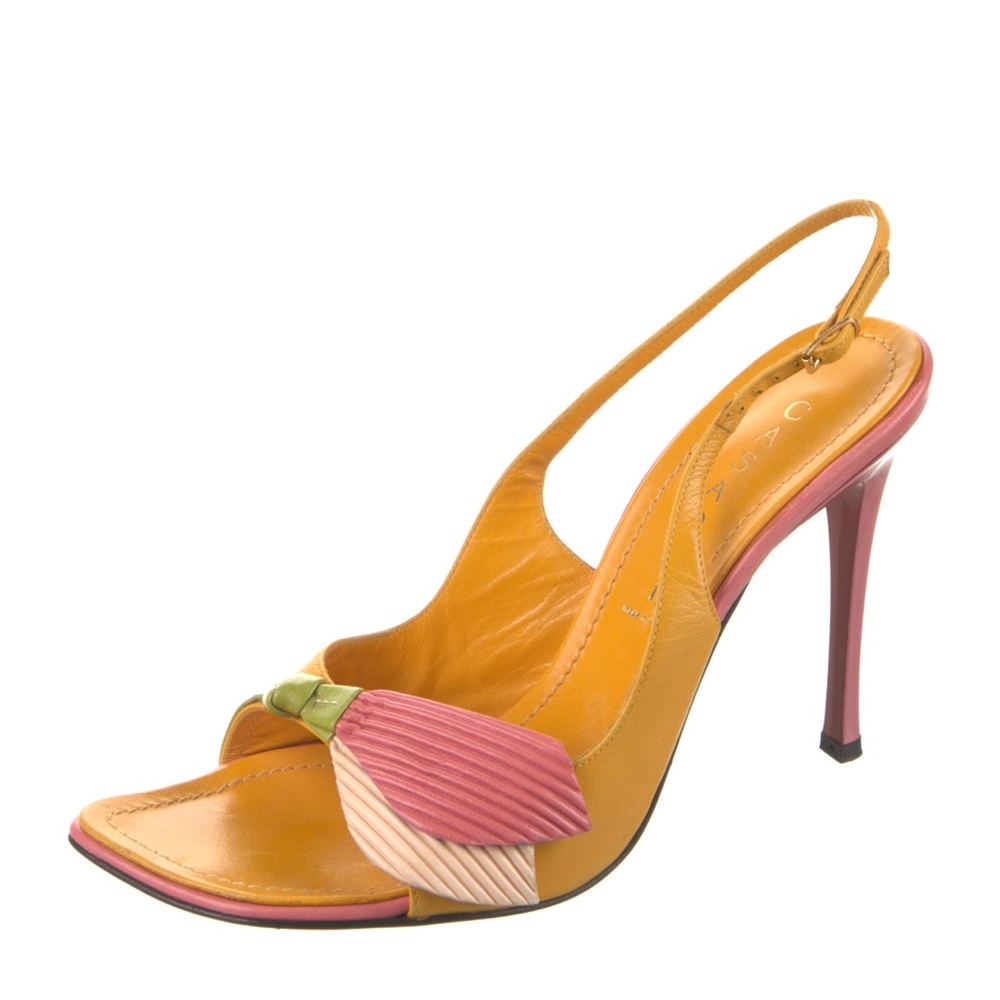 Casadei Leather Slingback Sandals